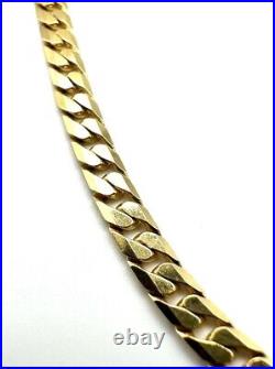 9ct Gold Curb Chain Heavy Solid Gold Curb Chain 22 Inch Men's Curb Chain For Him