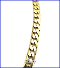 9ct Gold Curb Chain Heavy Solid Gold Curb Chain 22 Inch Men's Curb Chain For Him