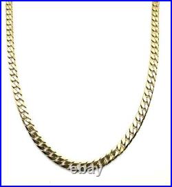 9ct Gold Curb Chain Heavy Solid Gold Curb Chain 22 Inch Men's Curb Chain For Him