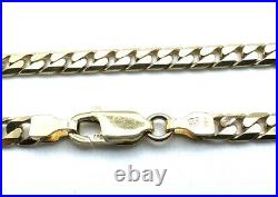 9ct Gold Curb Chain Heavy Solid Gold Curb Chain 22 Inch Men's Curb Chain For Him