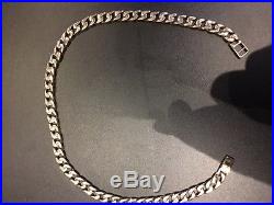 9ct Gold Curb Chain Length 19'' 86gm Secondhand