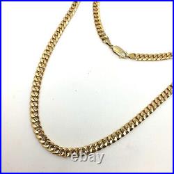 9ct Gold Curb Chain Necklace 9ct Yellow Gold Hallmarked 18 Hollow Curb Chain