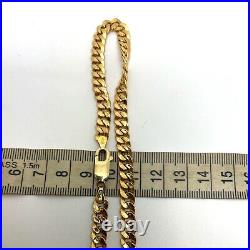 9ct Gold Curb Chain Necklace 9ct Yellow Gold Hallmarked 18 Hollow Curb Chain