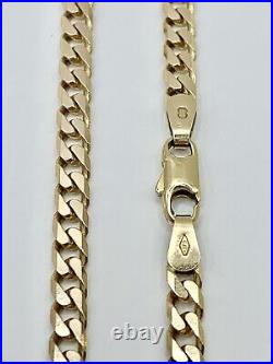 9ct Gold Curb Chain Solid 21 Inches