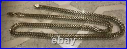 9ct Gold Curb Chain Solid Gold Chain 22 Inch Long 19.3 grams Vintage, 5mm wide