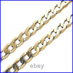9ct Gold Curb Chain Solid Links Yellow HALLMARKED 5.8mm Wide 24 Inches 24.3g
