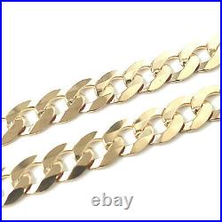 9ct Gold Curb Chain Yellow SOLID LINKS Fully Hallmarked 16.1g 20 Inches