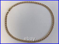 9ct Gold Curb Link Chain 53.2 cm / 20.9 Inch. Chunky & Heavy