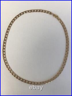 9ct Gold Curb Link Chain 53.2 cm / 20.9 Inch. Chunky & Heavy