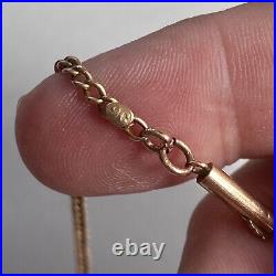 9ct Gold Curb Link Chain 6.60g Necklace With Barrel Clasp Antique Edwardian 20