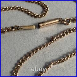 9ct Gold Curb Link Chain 6.60g Necklace With Barrel Clasp Antique Edwardian 20