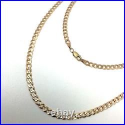 9ct Gold Curb Link Chain 9k Yellow Gold Hallmarked Curb Chain 19 Inch 4mm