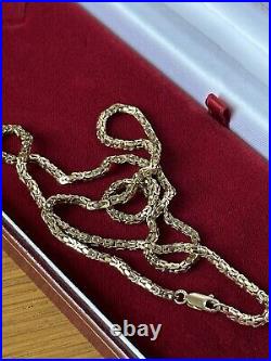 9ct Gold Curb Link Chain Necklace 16.57g Hallmarked 22 Long In Perfect Conditio