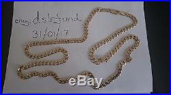9ct Gold Curb Link Necklace Chain 24 Hallmarked Around 19 grams