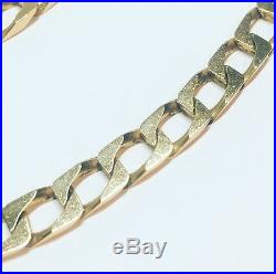 9ct Gold Curb Link Necklace Chain Heavy