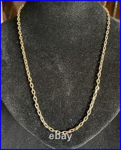 9ct Gold Diamond Cut Belcher Chain Necklace 21 Inch Chain 6.7 Grams 3mm