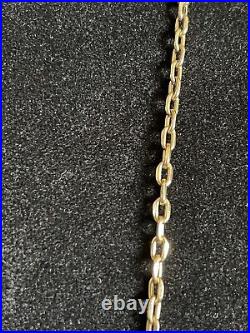 9ct Gold Diamond Cut Belcher Chain Necklace 21 Inch Chain 6.7 Grams 3mm