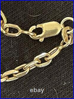 9ct Gold Diamond Cut Belcher Chain Necklace 21 Inch Chain 6.7 Grams 3mm