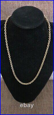 9ct Gold Diamond Cut Rope Chain 25'' Inches Width 5mm Thick (Hallmark)