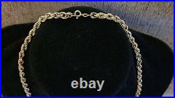 9ct Gold Diamond Cut Rope Chain 25'' Inches Width 5mm Thick (Hallmark)