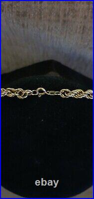 9ct Gold Diamond Cut Rope Chain 25'' Inches Width 5mm Thick (Hallmark)