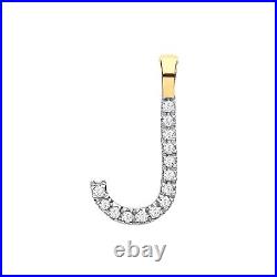 9ct Gold Diamond Initial Pendants Hallmarked & Boxed