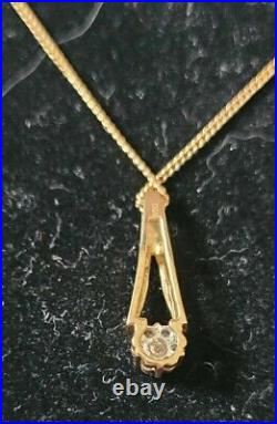 9ct Gold Diamond Necklace (Pendant)