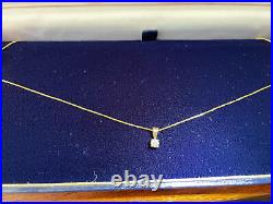 9ct Gold Diamond Pendant & Necklace