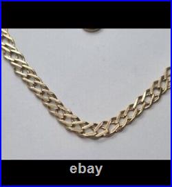 9ct Gold Double Link Curb Bracelet 2.6g