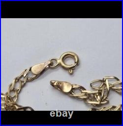 9ct Gold Double Link Curb Bracelet 2.6g