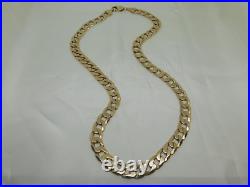 9ct Gold Faceted Edge Curb Link Chain