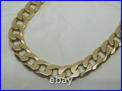 9ct Gold Faceted Edge Curb Link Chain