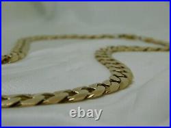 9ct Gold Faceted Edge Curb Link Chain