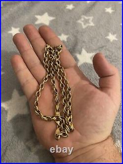 9ct Gold Fancy Double Link Chain Hollow Links 13.6 Grams 24 Inches Ibb Freepost