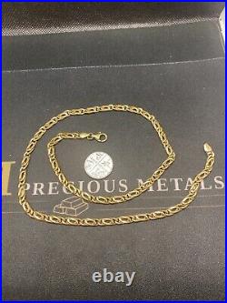 9ct Gold Fancy Link Chain 18 Long 18.1g/ Fully Hallmarked