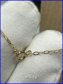 9ct Gold Fancy Link Chain Necklace & 9ct Gold Heart Pendant Hallmarked 375