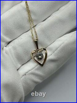 9ct Gold Fancy Link Chain Necklace & 9ct Gold Heart Pendant Hallmarked 375