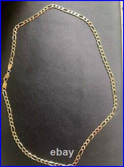 9ct Gold Figaro Chain 8.1 Grams Excellent Condition 18 Long