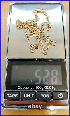 9ct Gold Figaro Chain/Necklace 16