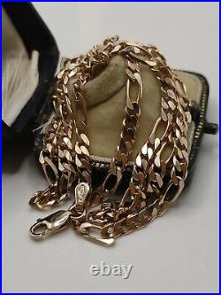 9ct Gold Figaro Chain Necklace (Similar To Curb Chain)