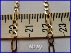 9ct Gold Figaro Chain With A NIce Extra Long 24 Inch or 61.5cm Length