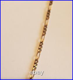 9ct Gold Figaro Curb 18 Necklace chain, Hallmarked