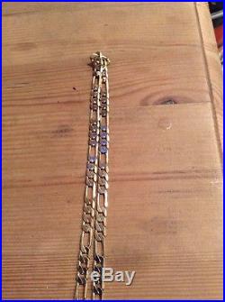 9ct Gold Figaro Curb Link Chain Not Scrap Heavy Hallmarked Gold