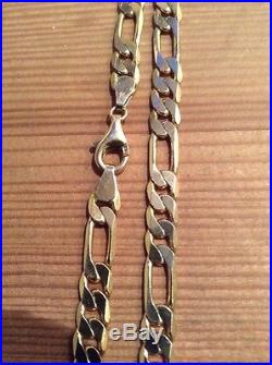 9ct Gold Figaro Curb Link Chain Not Scrap Heavy Hallmarked Gold