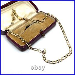 9ct Gold Figaro Link Chain 9ct Yellow Gold Hallmarked 16 inch 4mm Necklace