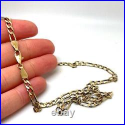9ct Gold Figaro Link Chain 9ct Yellow Gold Hallmarked 16 inch 4mm Necklace