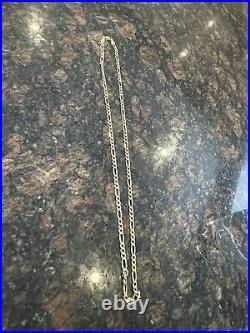 9ct Gold Figaro Necklace Chain 9.9grams Free Delivery