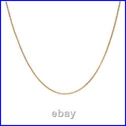 9ct Gold Fine Box Chain Necklace 18 20 Inches