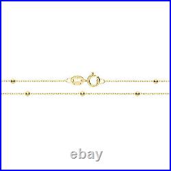 9ct Gold Fine Trace & Satellite Chain Necklace (0.5mm / 20 inches / 0.90g)