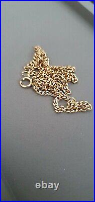 9ct Gold Flat Chain Necklace Over 5 Grams 43 cm